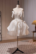 Spaghetti Strap Lace Short Party Dress