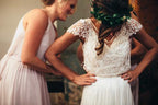 Wedding Dresses Romantic A-line V-neck Beading Sexy Chiffon Bridal Gown